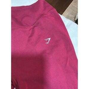 Gymshark Womens Vital Seamless Leggings Burgundy Marl High Rise Size Large